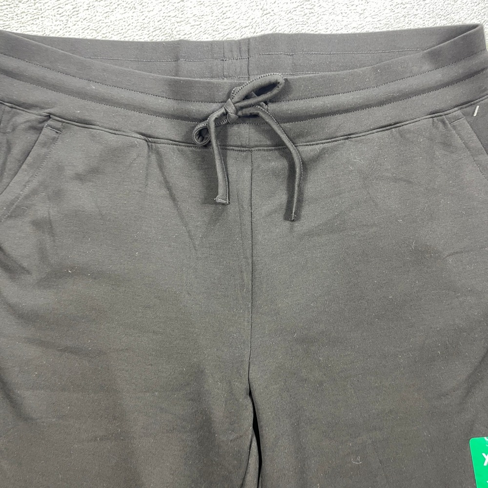 32 Degrees Cool Capri Pants Women XL Black Pull-On Drawstring Pockets - Picture 2 of 15